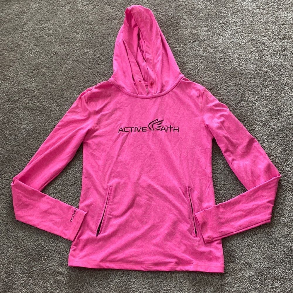 Active Faith Pink Pullover Hoodie SIZE S